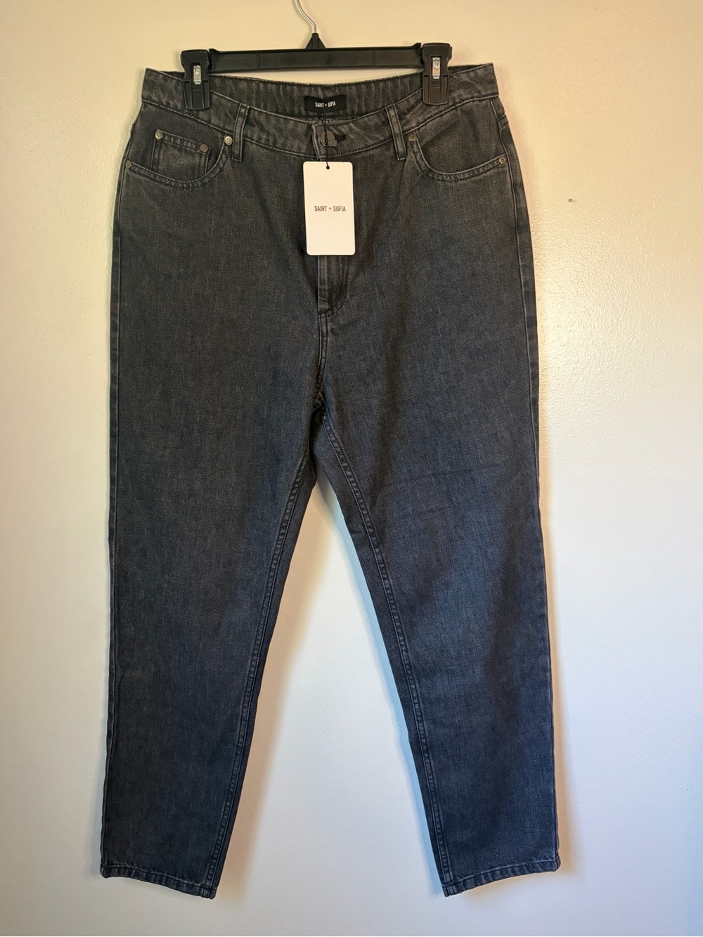 NWT Saint + Sofia Slim Mom Jeans - Black (UK 32 / US 14)